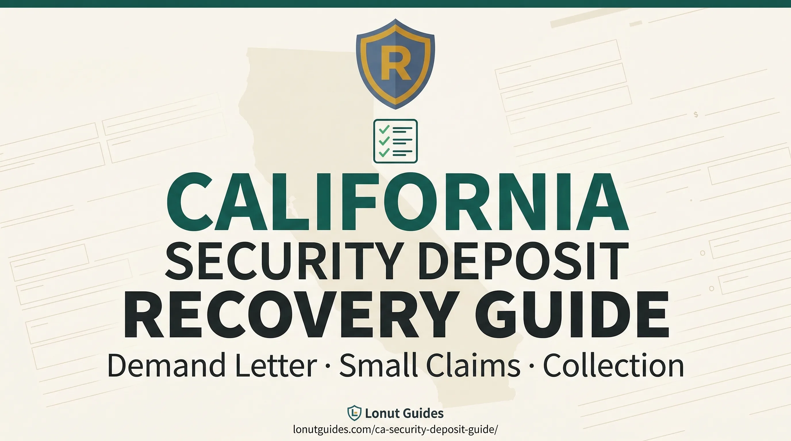 California Security Deposit Recovery Guide — Get Your Money Back